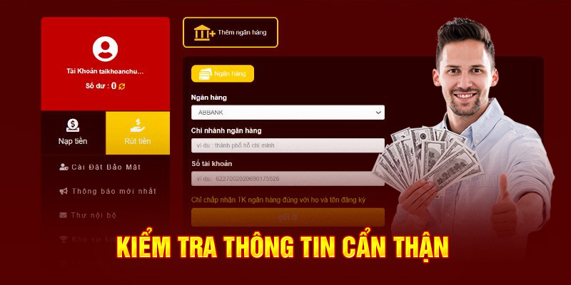 Kiểm tra thông tin cẩn thận