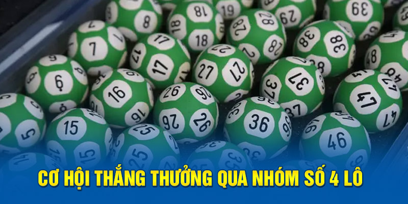 Cơ hội thắng thưởng qua nhóm số 4 lô 